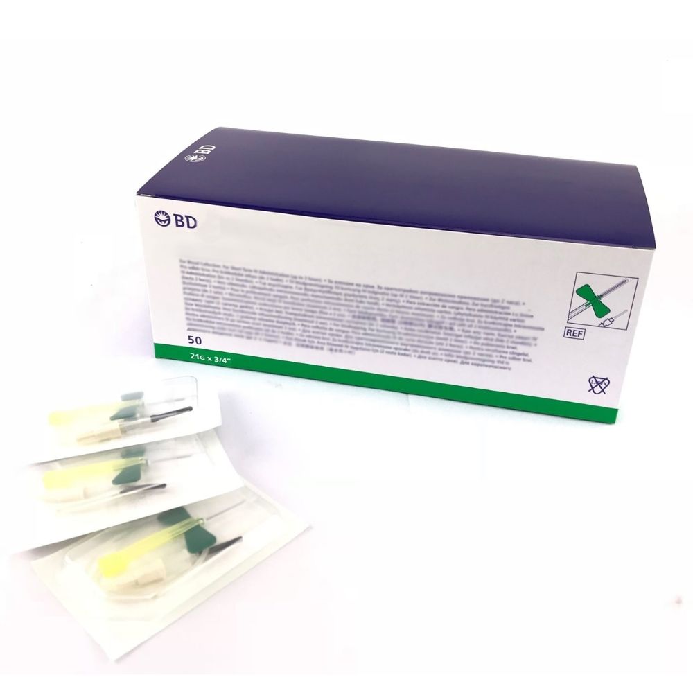 BD Vacutainer Safety Lok 21G Blood Collection Set – BD 367282 (Pack of 50)