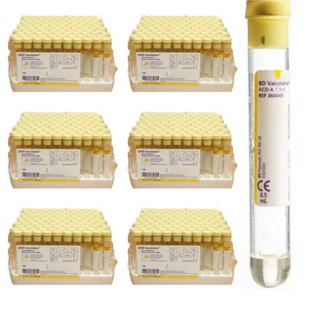 BD Vacutainer ACD-A PRP Tubes – BD 364606 / 366645 (Pack of 600)