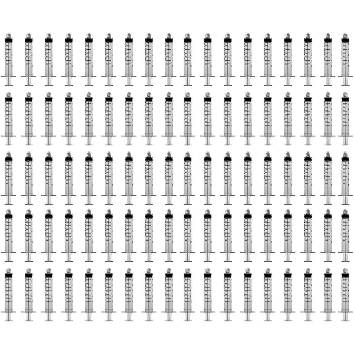 10ml Syringe Sterile with Luer Lock Tip | (No Needle) Individually Sealed | 100 Syringes