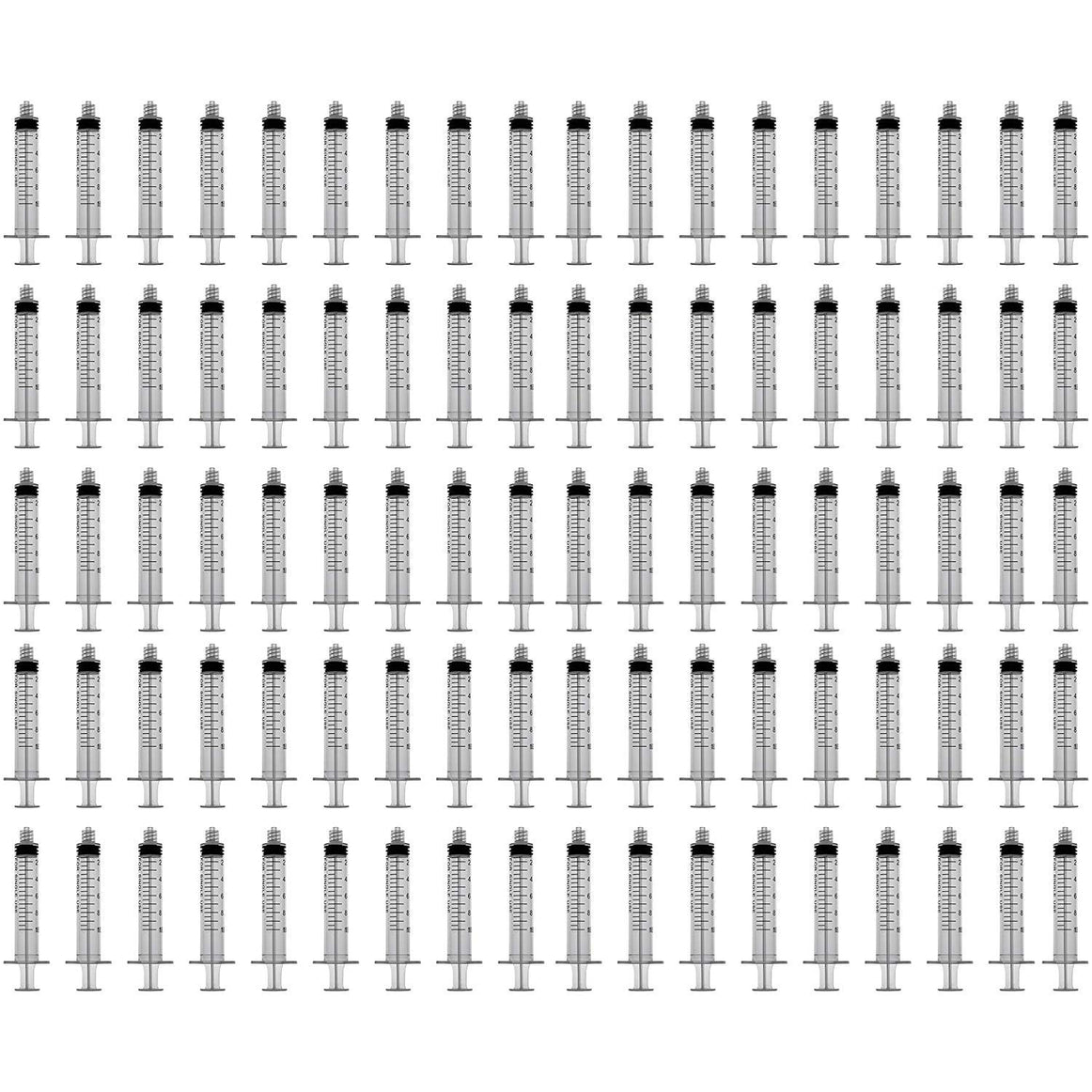 10ml Syringe Sterile with Luer Lock Tip | (No Needle) Individually Sealed | 100 Syringes