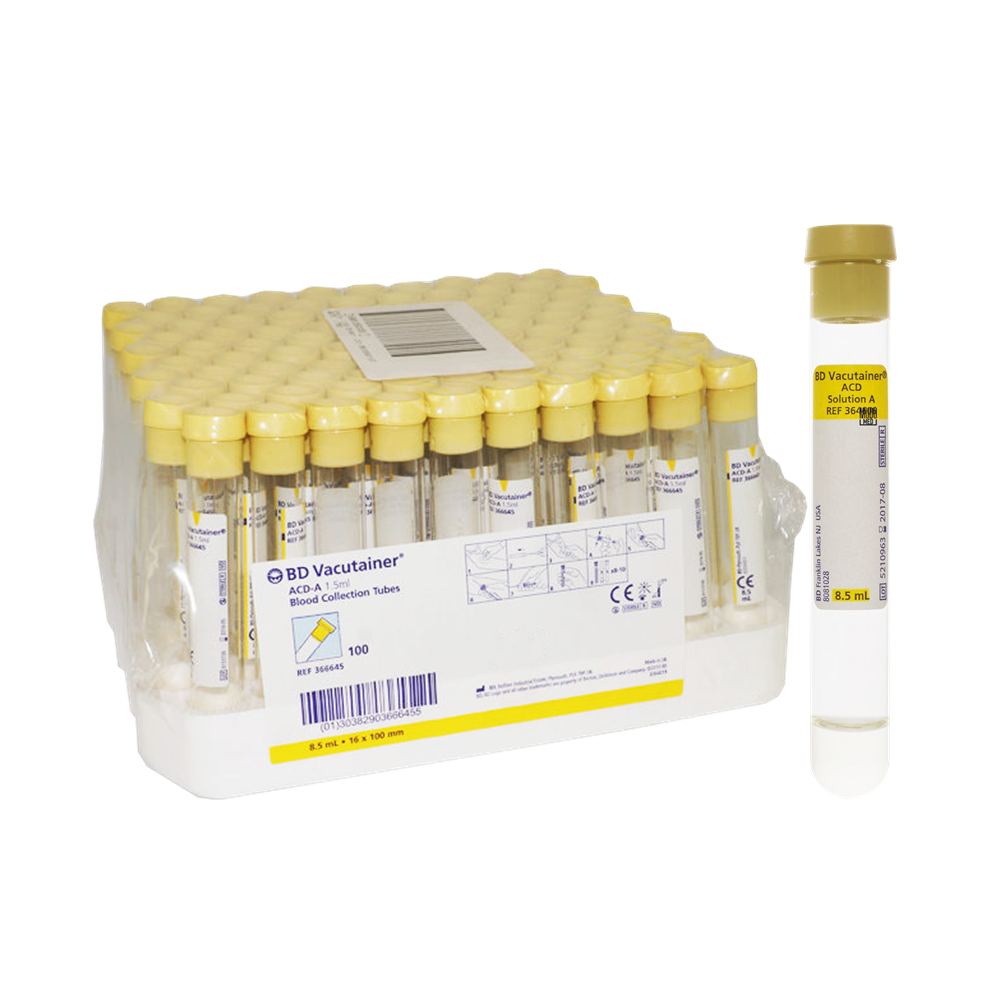 Bd Vacutainer  | ACD-A Tubes | BD Collection Tubes | Bd 364606 | Bd 366645 | Pack of 100